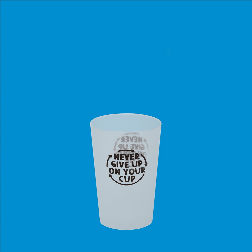 Bierbeker "Never Give Up" (20cl)